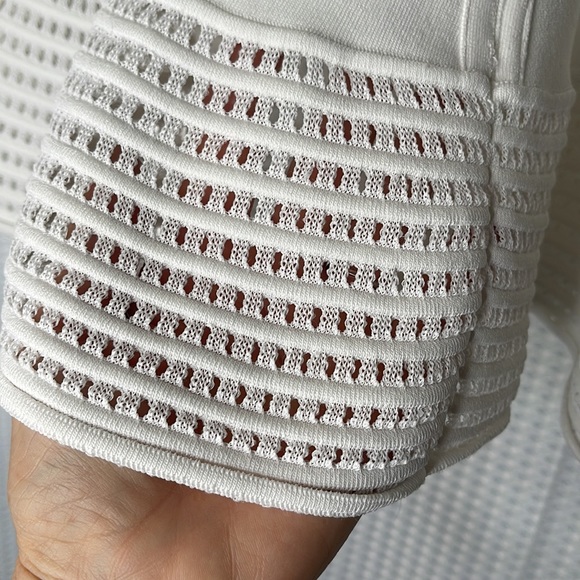 Diane Von Furstenberg DVF Samara Crochet Hem Knit Flare Skirt Sz M - Picture 6 of 15